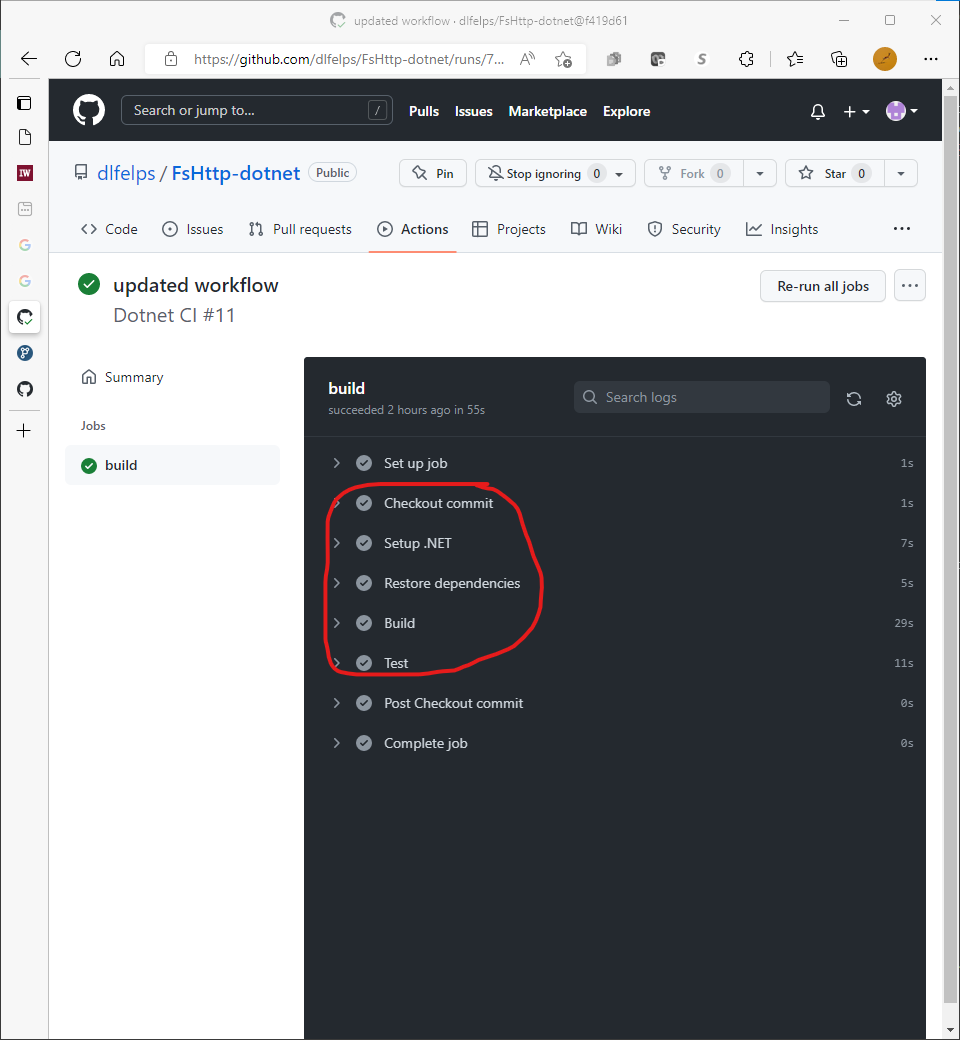 Github Actions screenshot #3